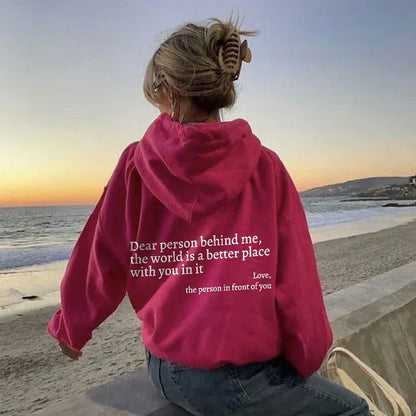 "DEAR PERSON BEHIND ME" SWEATSHIRT