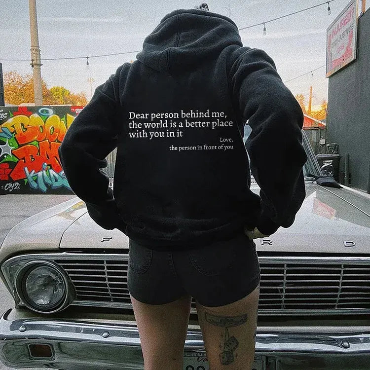 "DEAR PERSON BEHIND ME" SWEATSHIRT
